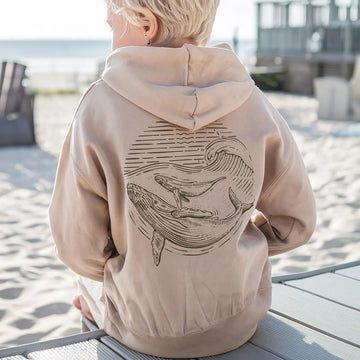 Whale Hoodie For Sea Life Lovers Diving Girl Sweatshirt Ocean Lovers Gift Coconut Girl Gift Respect The Locals Shirt For Whale Lovers